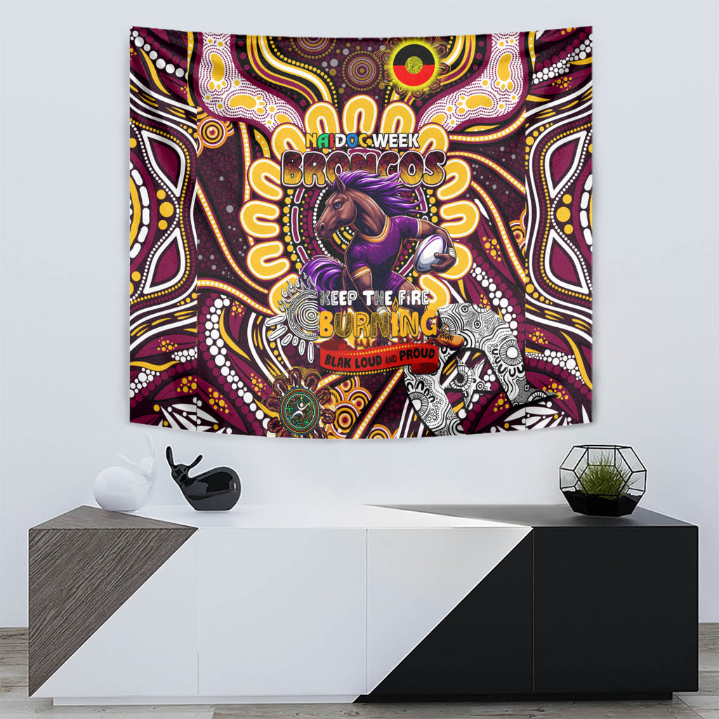 NAIDOC Week 2024 Broncos Tapestry Mascot Rugby