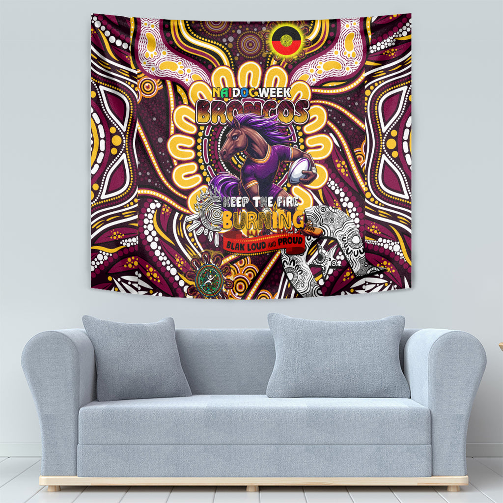 NAIDOC Week 2024 Broncos Tapestry Mascot Rugby