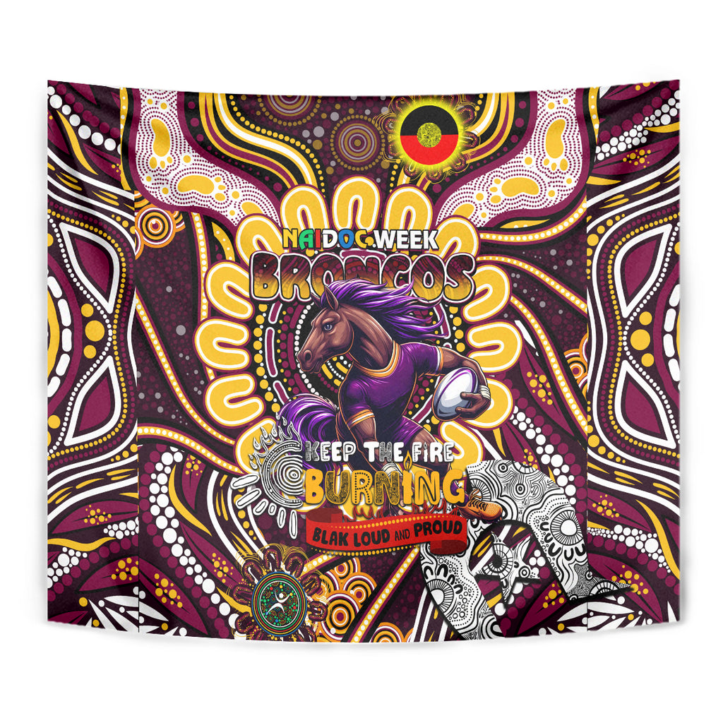NAIDOC Week 2024 Broncos Tapestry Mascot Rugby