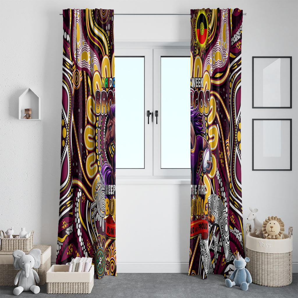 NAIDOC Week 2024 Broncos Window Curtain Mascot Rugby
