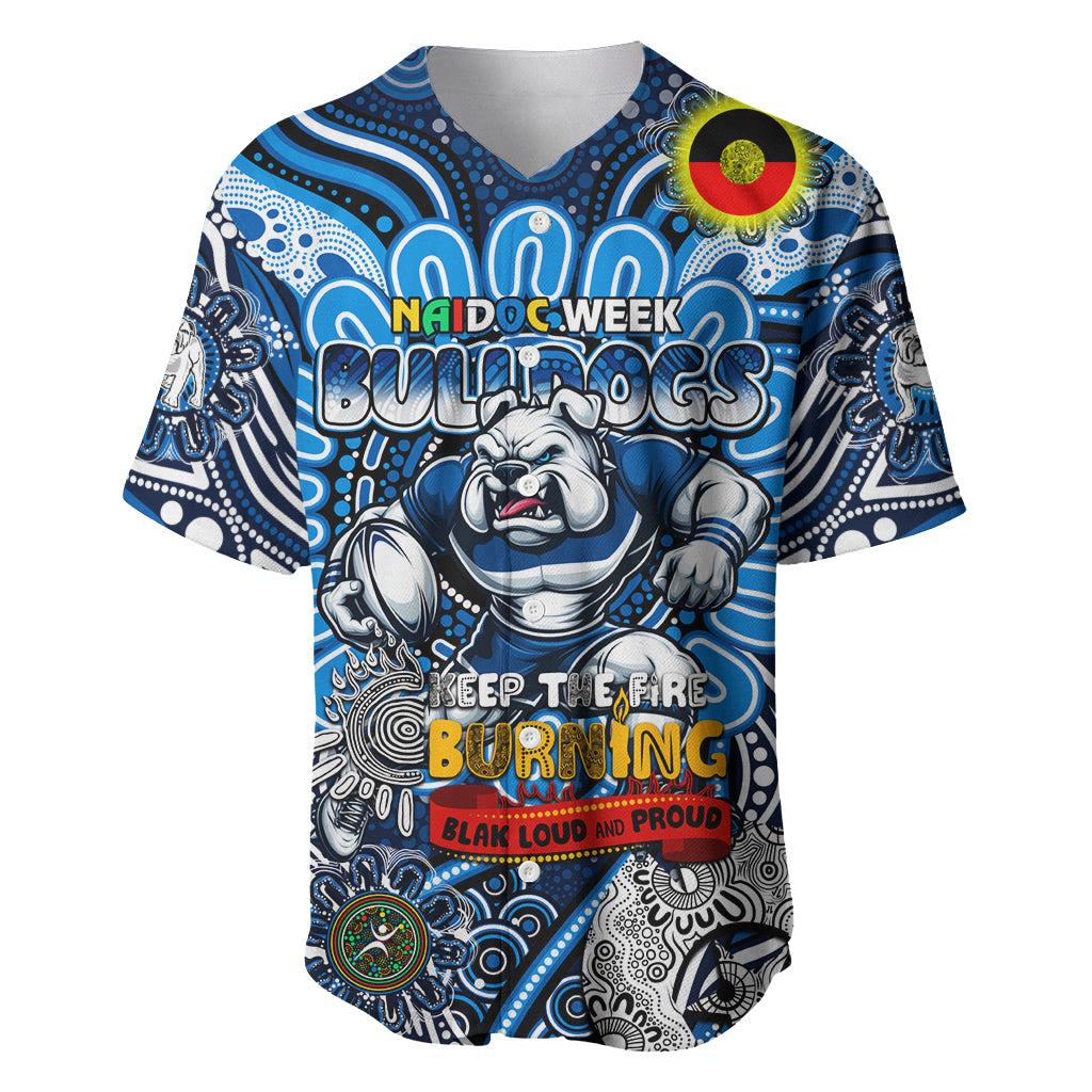 Custom NAIDOC Week 2024 Bulldogs Baseball Jersey Mascot Rugby
