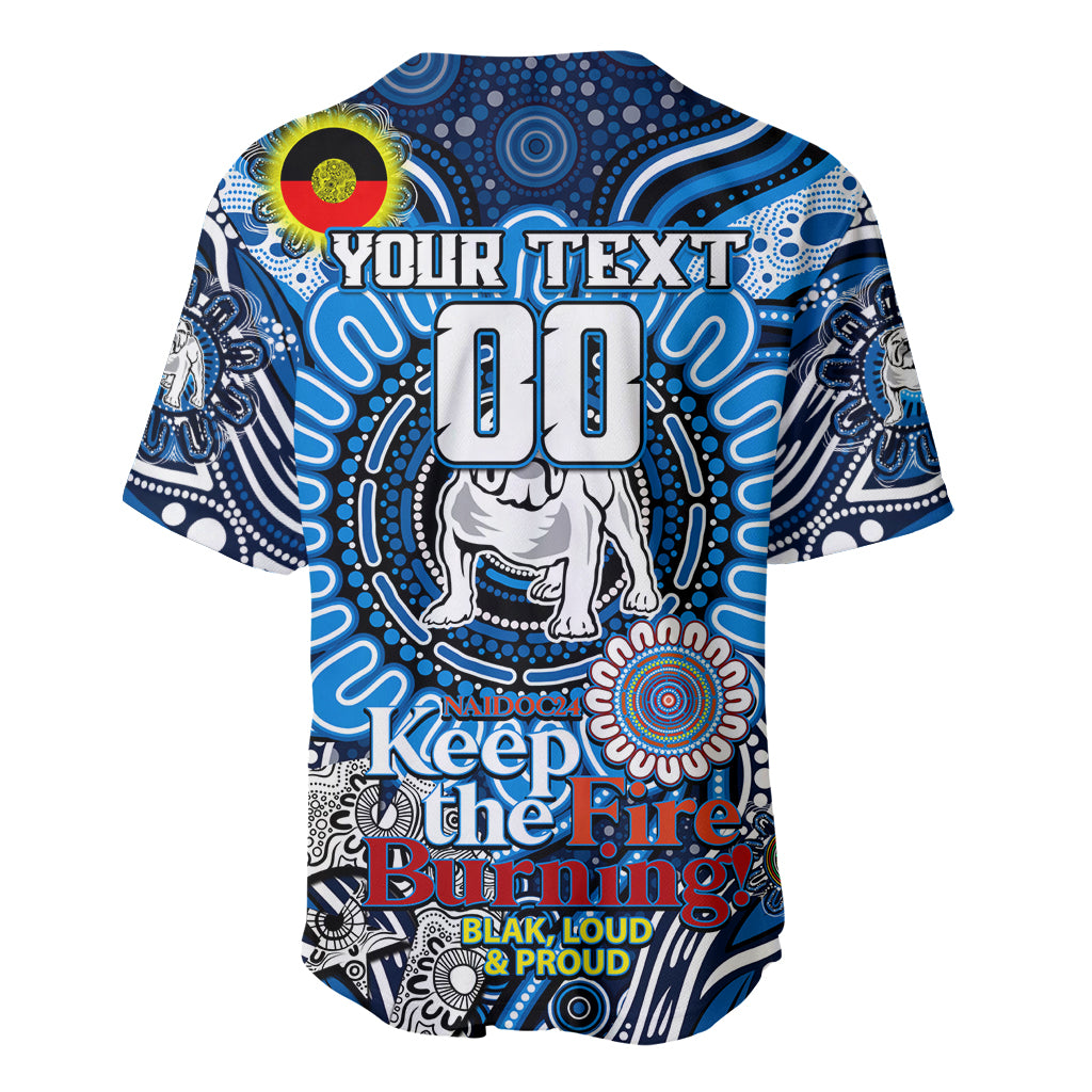 Custom NAIDOC Week 2024 Bulldogs Baseball Jersey Mascot Rugby