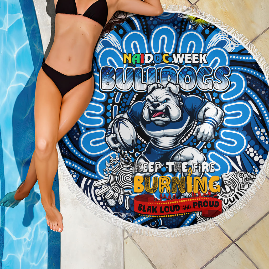 NAIDOC Week 2024 Bulldogs Beach Blanket Mascot Rugby