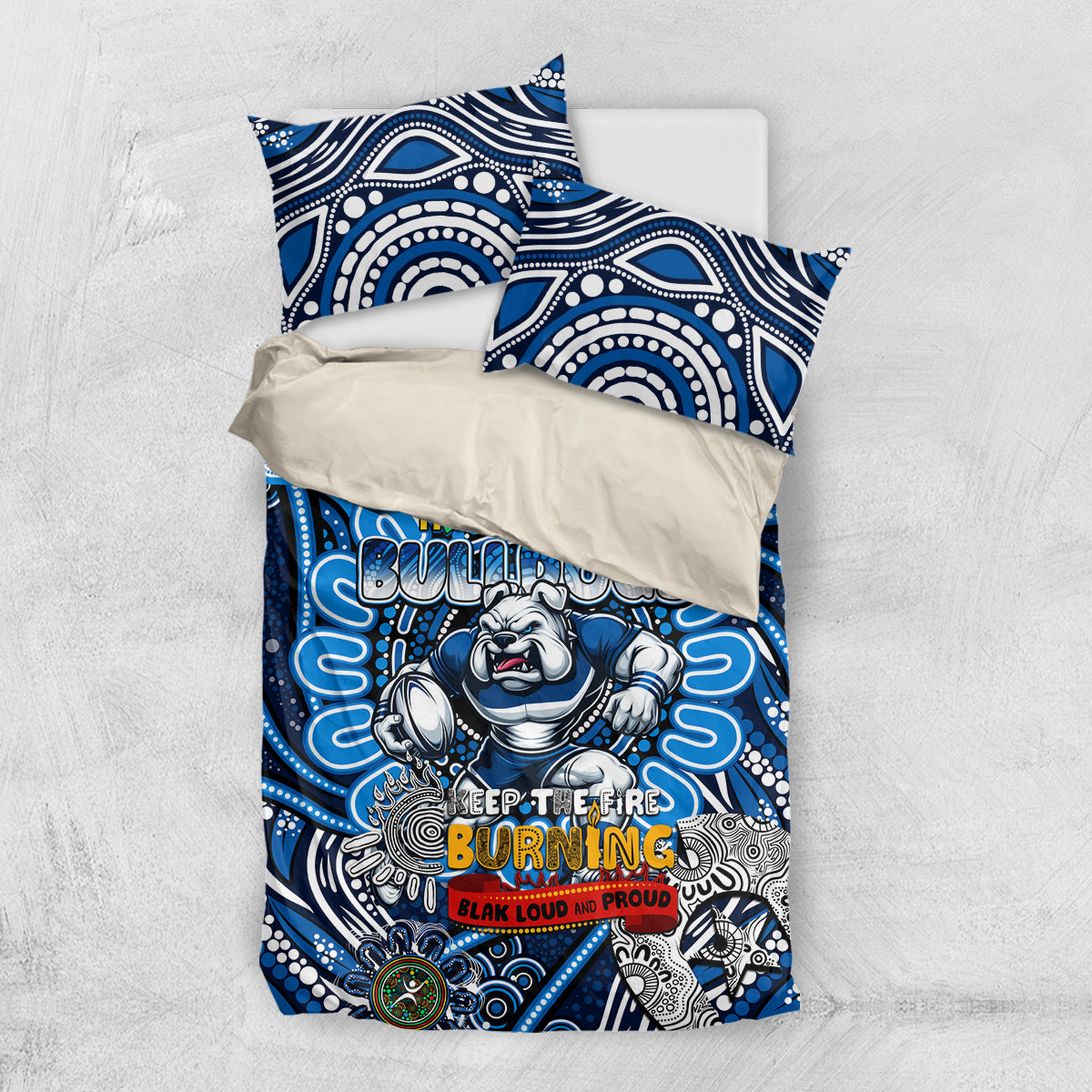 NAIDOC Week 2024 Bulldogs Bedding Set Mascot Rugby