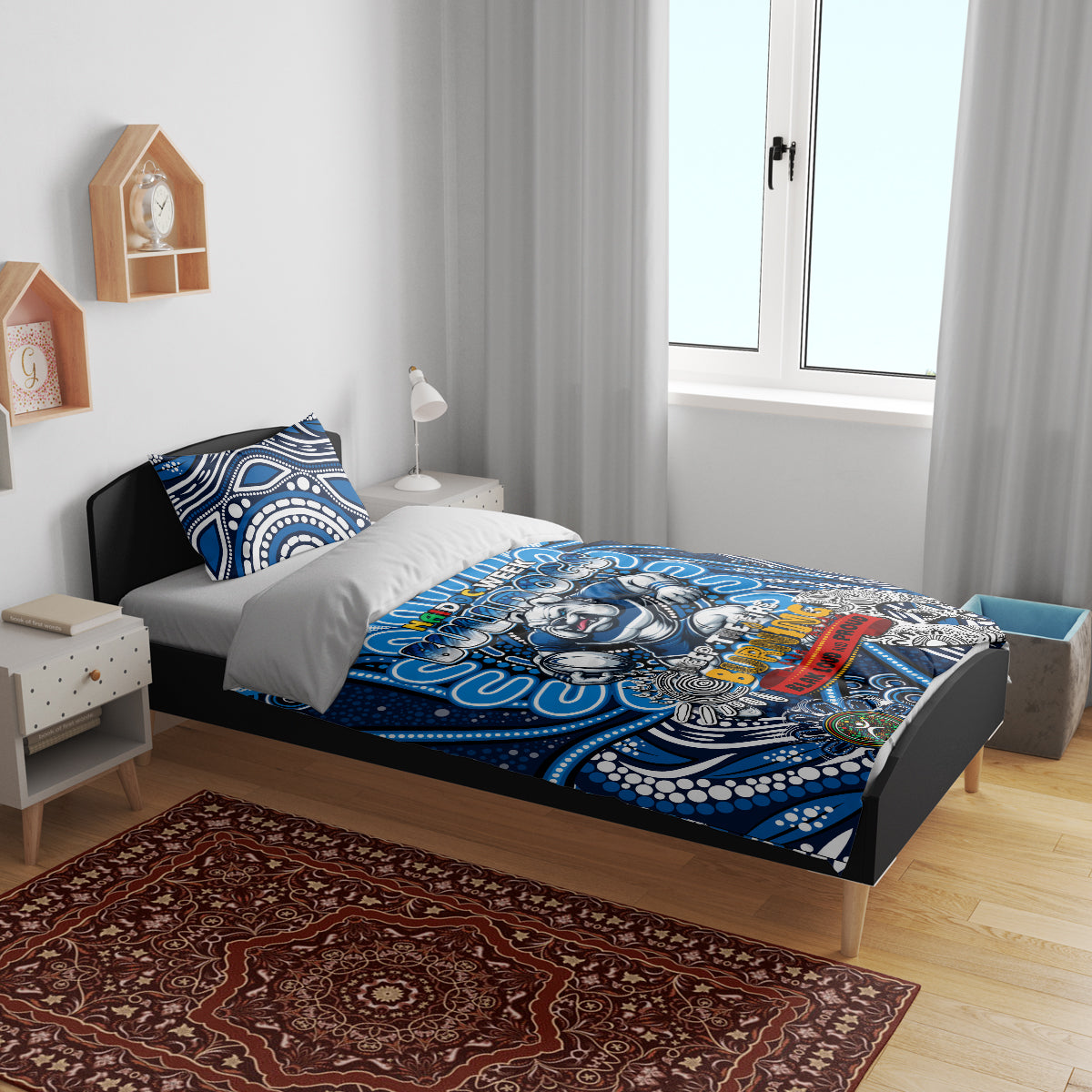 NAIDOC Week 2024 Bulldogs Bedding Set Mascot Rugby