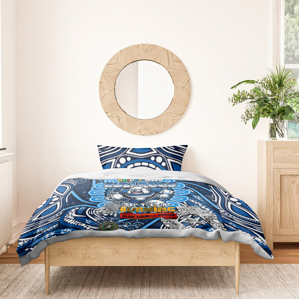 NAIDOC Week 2024 Bulldogs Bedding Set Mascot Rugby