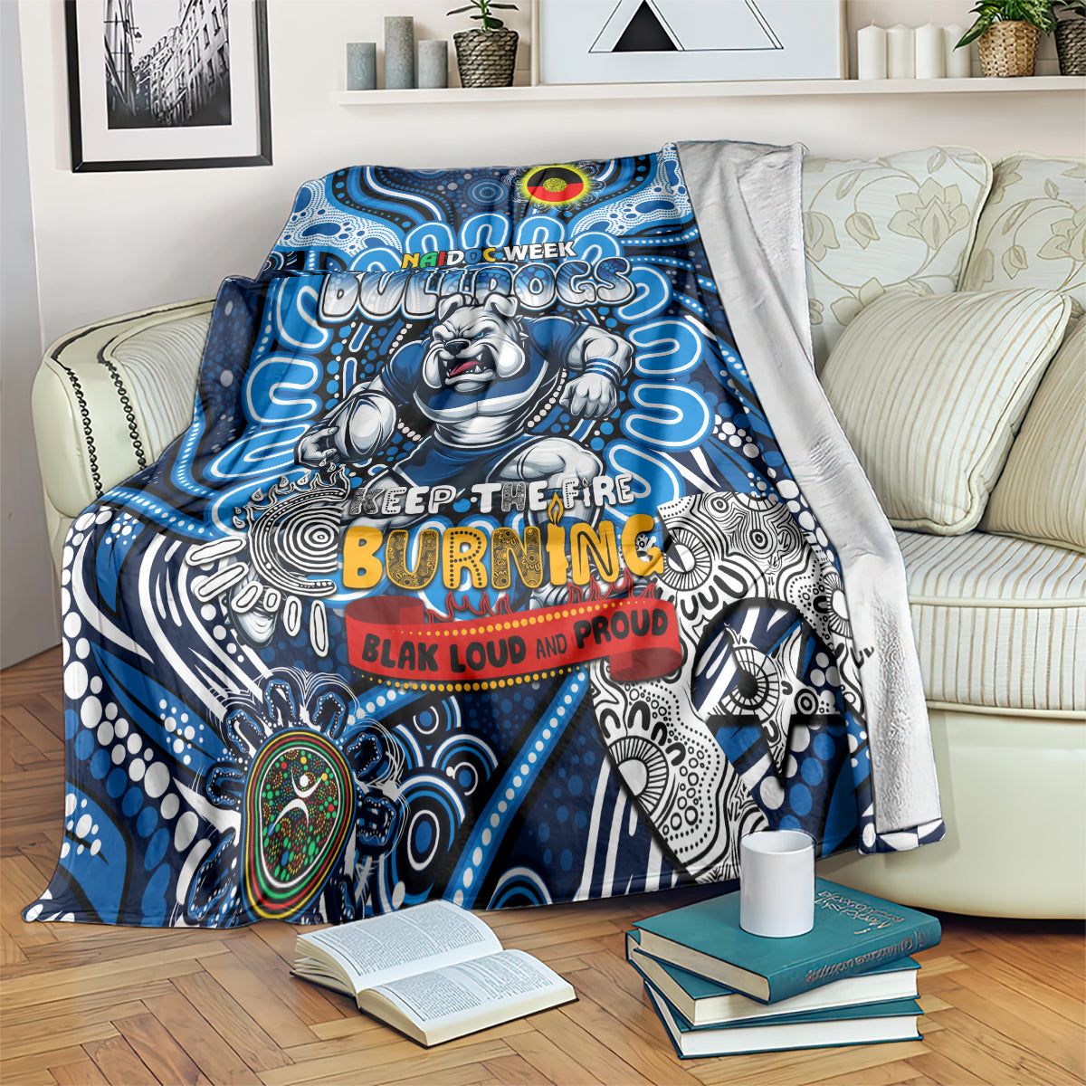 NAIDOC Week 2024 Bulldogs Blanket Mascot Rugby