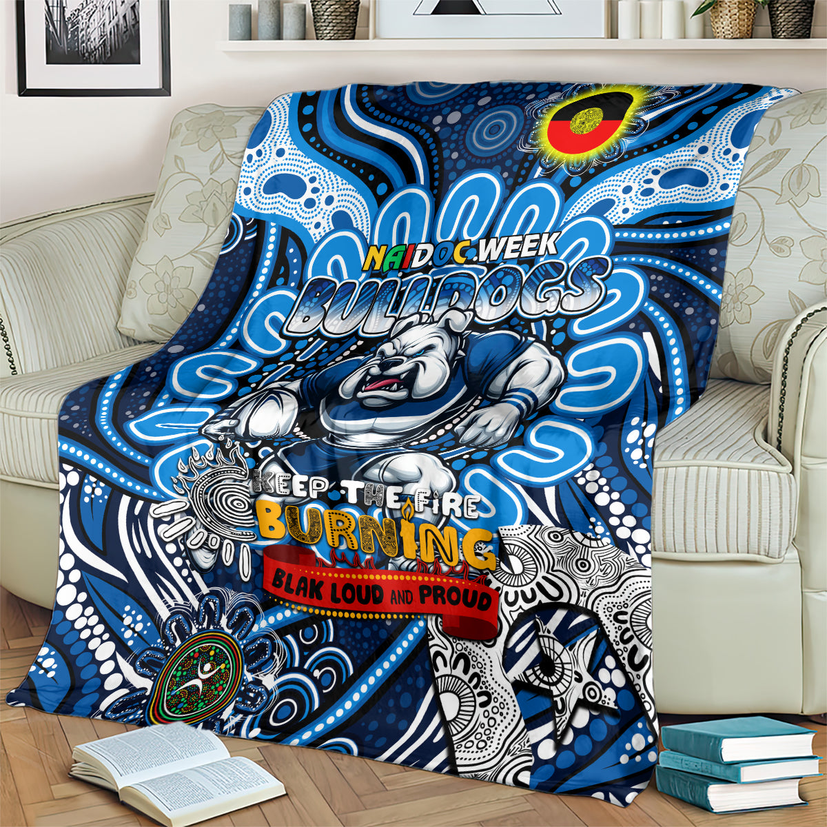 NAIDOC Week 2024 Bulldogs Blanket Mascot Rugby