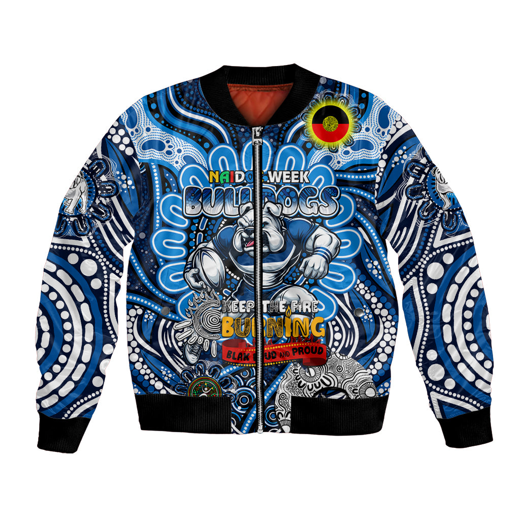 Custom NAIDOC Week 2024 Bulldogs Bomber Jacket Mascot Rugby