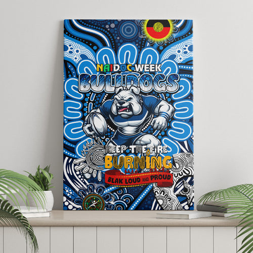 NAIDOC Week 2024 Bulldogs Canvas Wall Art Mascot Rugby