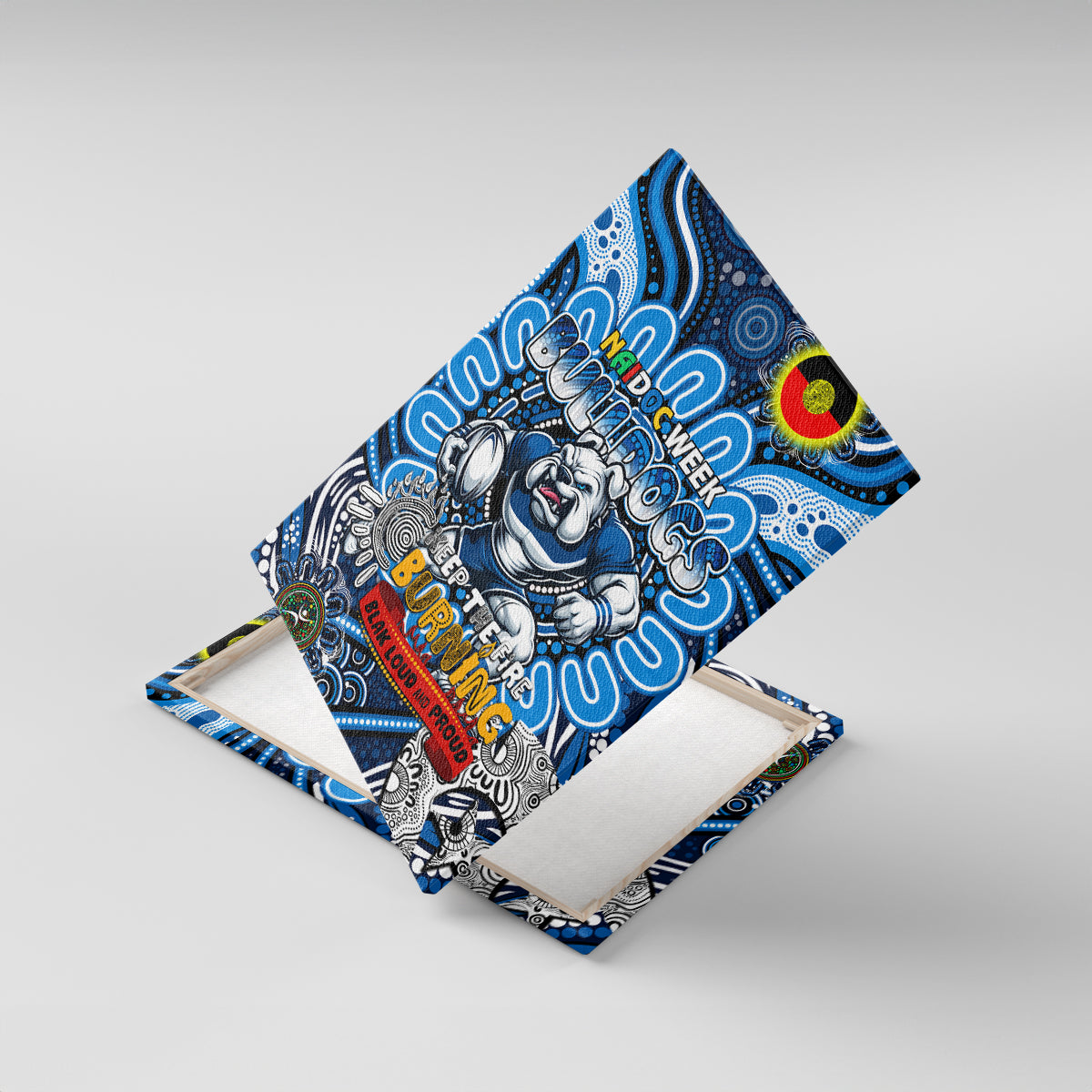 NAIDOC Week 2024 Bulldogs Canvas Wall Art Mascot Rugby