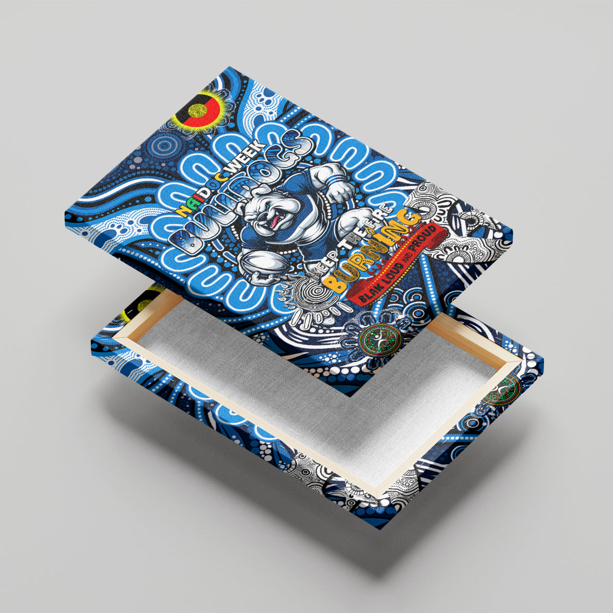 NAIDOC Week 2024 Bulldogs Canvas Wall Art Mascot Rugby