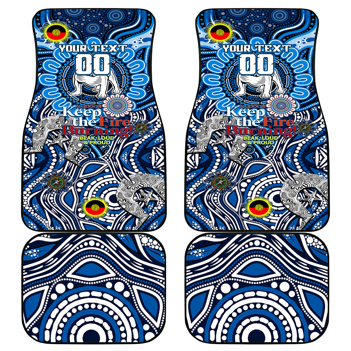 NAIDOC Week 2024 Bulldogs Car Mats Mascot Rugby
