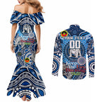 Custom NAIDOC Week 2024 Bulldogs Couples Matching Mermaid Dress and Long Sleeve Button Shirt Mascot Rugby