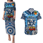 Custom NAIDOC Week 2024 Bulldogs Couples Matching Puletasi and Hawaiian Shirt Mascot Rugby