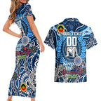 Custom NAIDOC Week 2024 Bulldogs Couples Matching Short Sleeve Bodycon Dress and Hawaiian Shirt Mascot Rugby