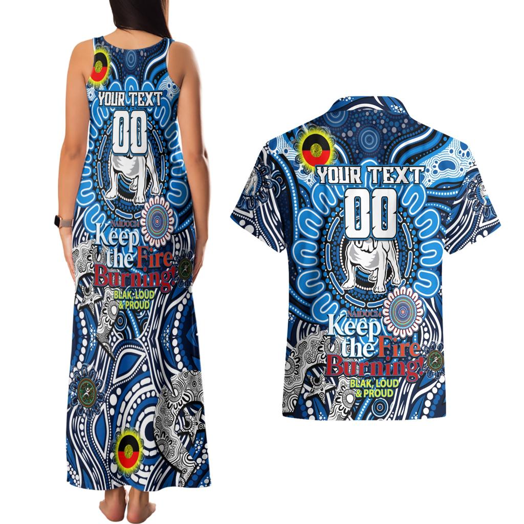 Custom NAIDOC Week 2024 Bulldogs Couples Matching Tank Maxi Dress and Hawaiian Shirt Mascot Rugby