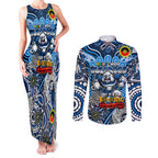 Custom NAIDOC Week 2024 Bulldogs Couples Matching Tank Maxi Dress and Long Sleeve Button Shirt Mascot Rugby