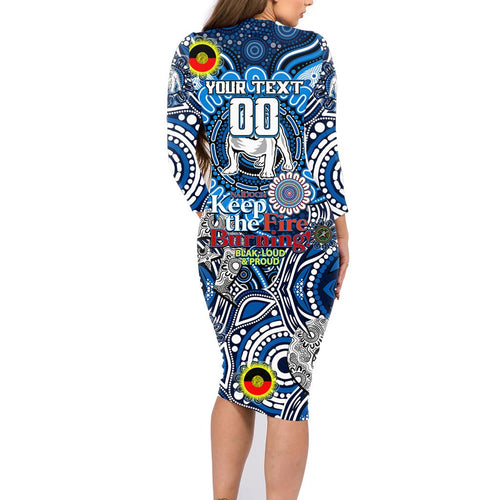 Custom NAIDOC Week 2024 Bulldogs Family Matching Long Sleeve Bodycon Dress and Hawaiian Shirt Mascot Rugby