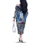 Custom NAIDOC Week 2024 Bulldogs Family Matching Off The Shoulder Long Sleeve Dress and Hawaiian Shirt Mascot Rugby