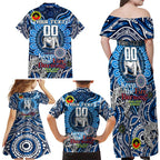 Custom NAIDOC Week 2024 Bulldogs Family Matching Off Shoulder Maxi Dress and Hawaiian Shirt Mascot Rugby