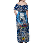 Custom NAIDOC Week 2024 Bulldogs Family Matching Off Shoulder Maxi Dress and Hawaiian Shirt Mascot Rugby