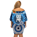 Custom NAIDOC Week 2024 Bulldogs Family Matching Off Shoulder Short Dress and Hawaiian Shirt Mascot Rugby