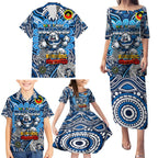 Custom NAIDOC Week 2024 Bulldogs Family Matching Puletasi and Hawaiian Shirt Mascot Rugby