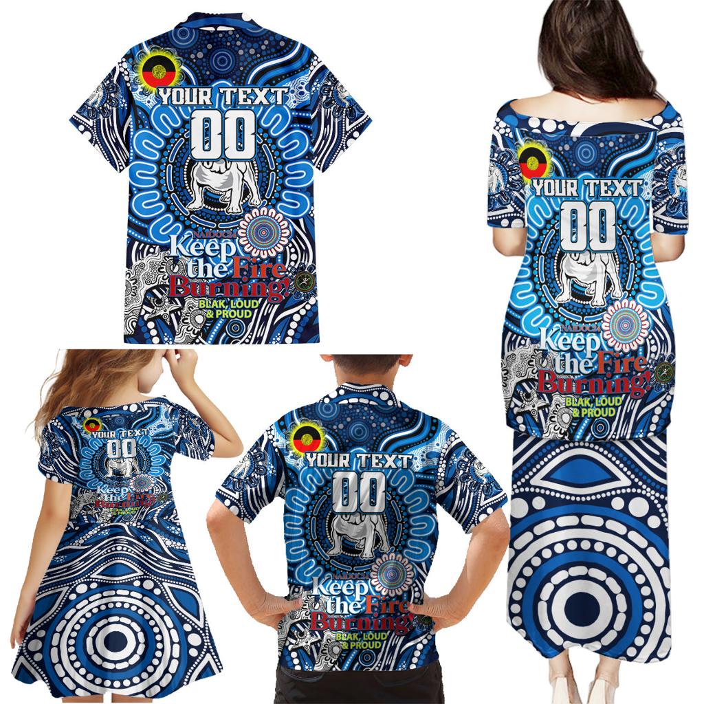 Custom NAIDOC Week 2024 Bulldogs Family Matching Puletasi and Hawaiian Shirt Mascot Rugby