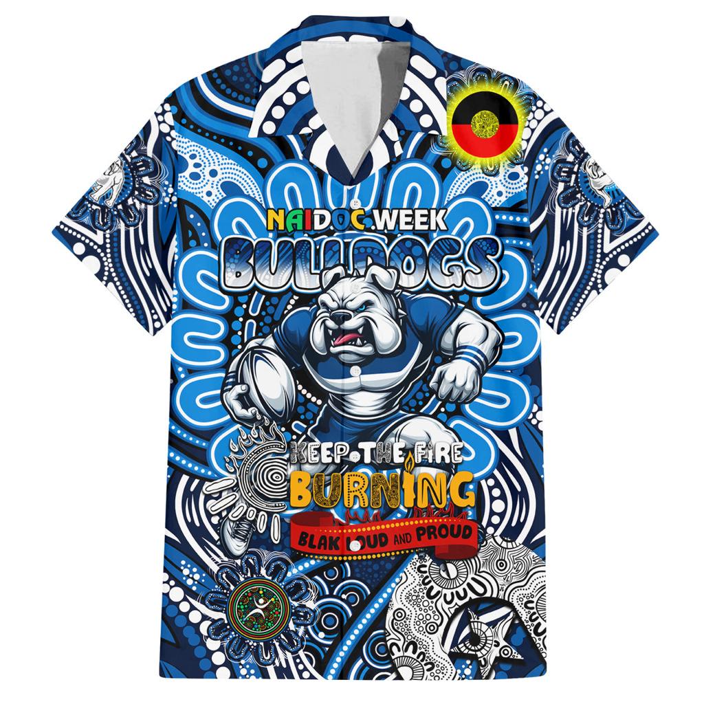 Custom NAIDOC Week 2024 Bulldogs Family Matching Puletasi and Hawaiian Shirt Mascot Rugby