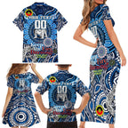 Custom NAIDOC Week 2024 Bulldogs Family Matching Short Sleeve Bodycon Dress and Hawaiian Shirt Mascot Rugby