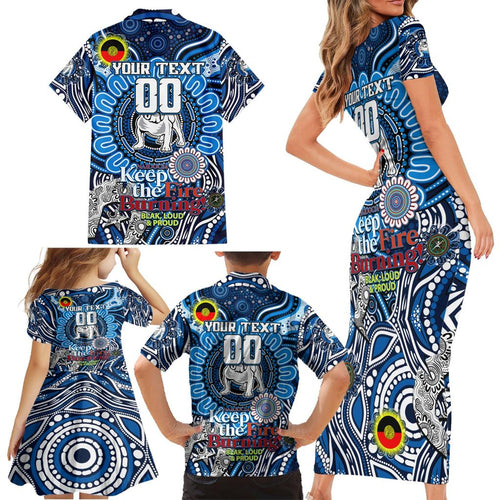 Custom NAIDOC Week 2024 Bulldogs Family Matching Short Sleeve Bodycon Dress and Hawaiian Shirt Mascot Rugby