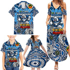 Custom NAIDOC Week 2024 Bulldogs Family Matching Summer Maxi Dress and Hawaiian Shirt Mascot Rugby