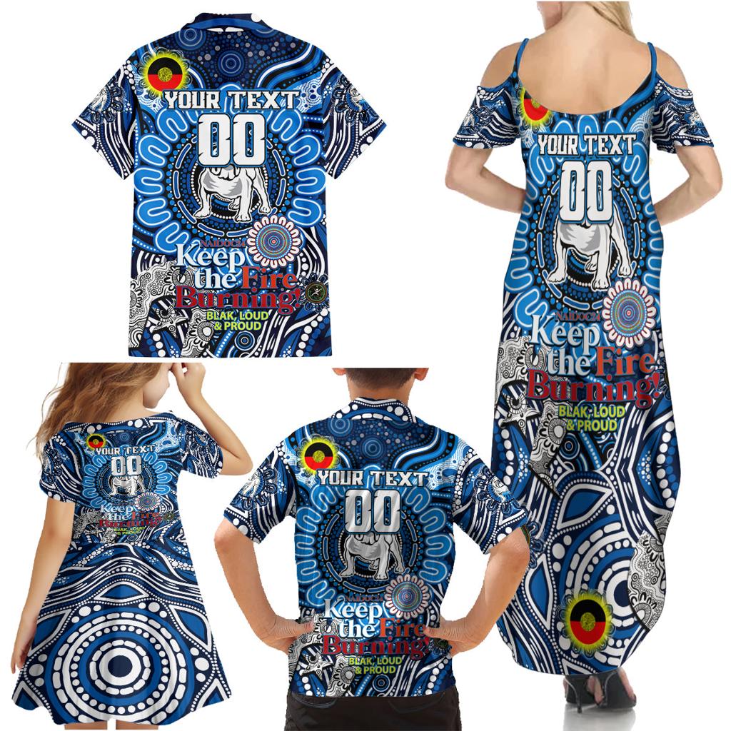 Custom NAIDOC Week 2024 Bulldogs Family Matching Summer Maxi Dress and Hawaiian Shirt Mascot Rugby