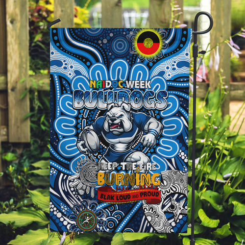 NAIDOC Week 2024 Bulldogs Garden Flag Mascot Rugby