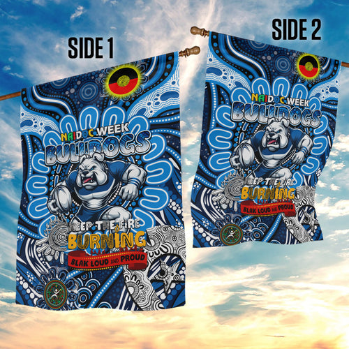 NAIDOC Week 2024 Bulldogs Garden Flag Mascot Rugby