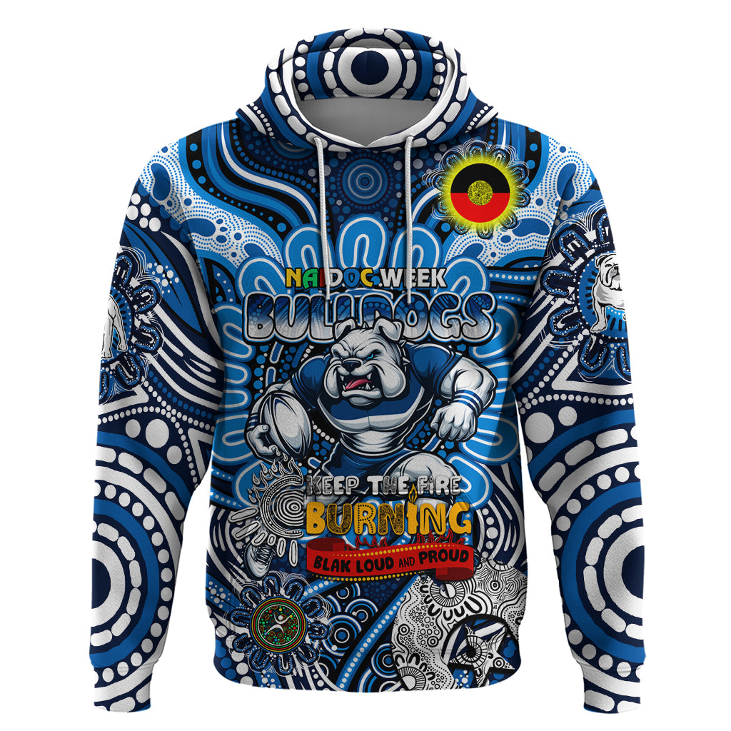 Custom NAIDOC Week 2024 Bulldogs Hoodie Mascot Rugby