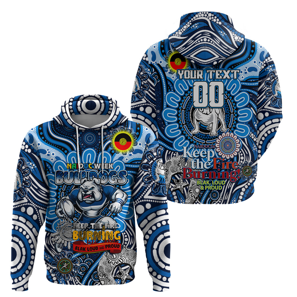 Custom NAIDOC Week 2024 Bulldogs Hoodie Mascot Rugby