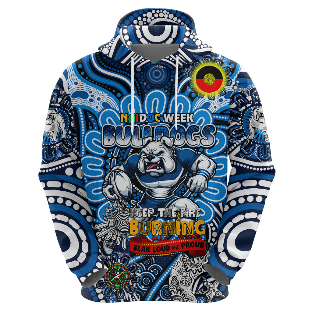 Custom NAIDOC Week 2024 Bulldogs Hoodie Mascot Rugby