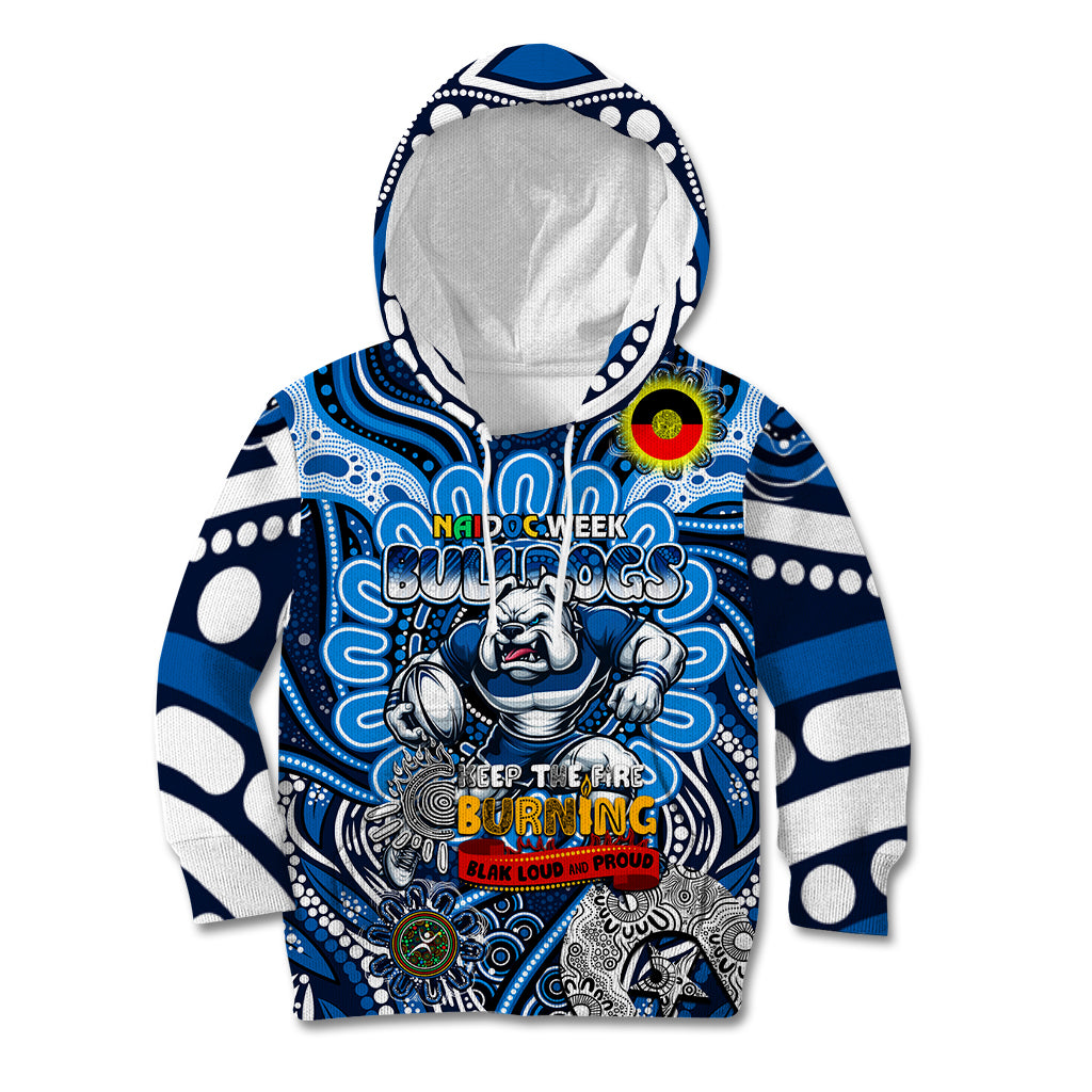 Custom NAIDOC Week 2024 Bulldogs Kid Hoodie Mascot Rugby