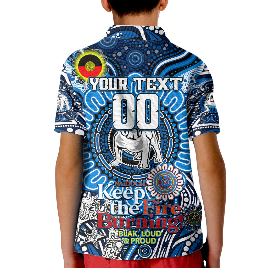 Custom NAIDOC Week 2024 Bulldogs Kid Polo Shirt Mascot Rugby