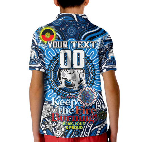 Custom NAIDOC Week 2024 Bulldogs Kid Polo Shirt Mascot Rugby