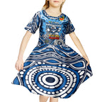 Custom NAIDOC Week 2024 Bulldogs Kid Short Sleeve Dress Mascot Rugby