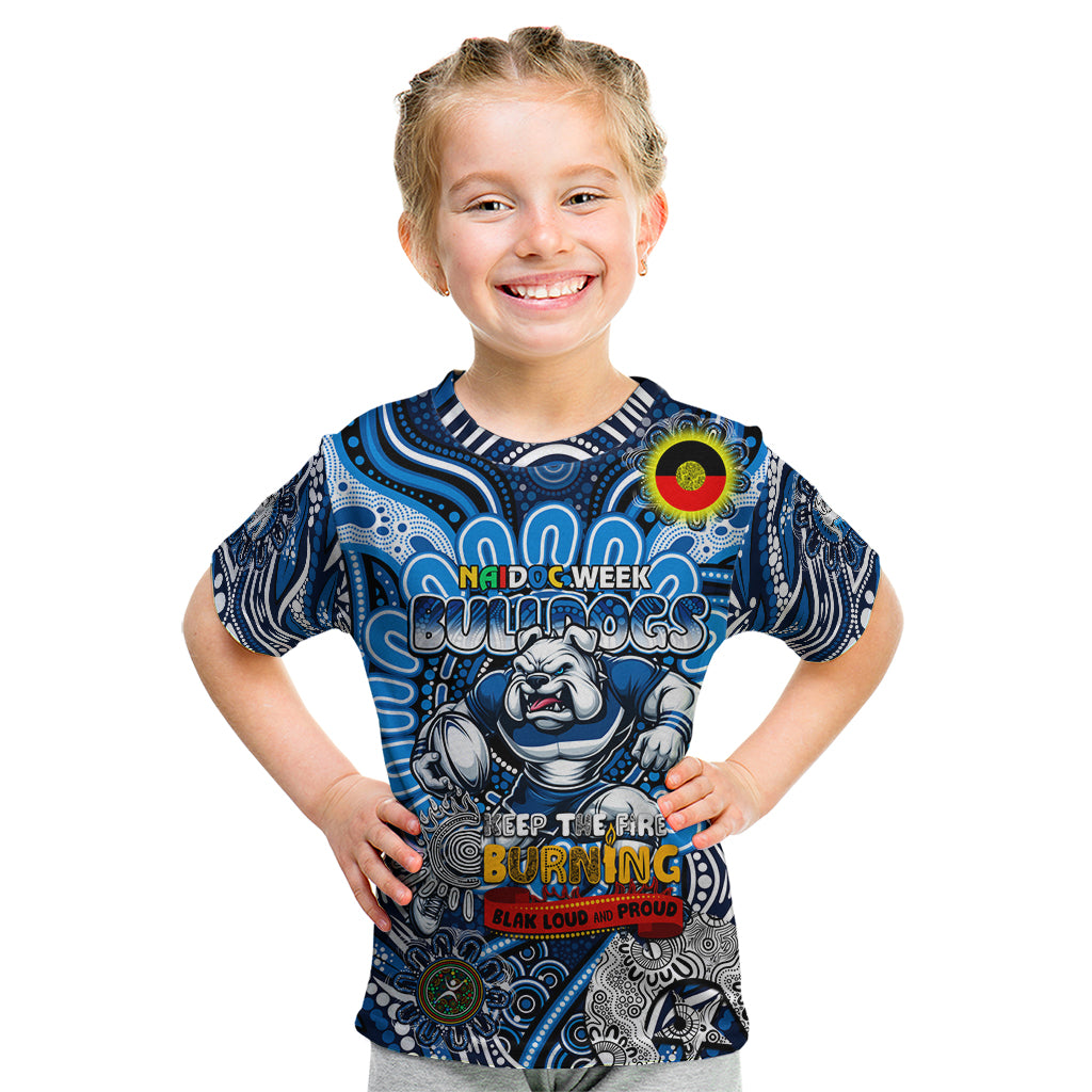 Custom NAIDOC Week 2024 Bulldogs Kid T Shirt Mascot Rugby