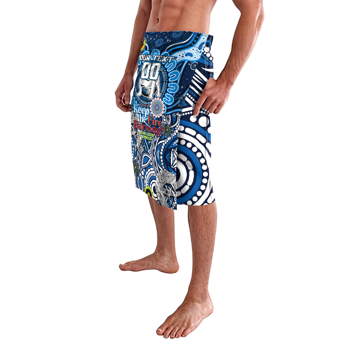 Custom NAIDOC Week 2024 Bulldogs Lavalava Mascot Rugby