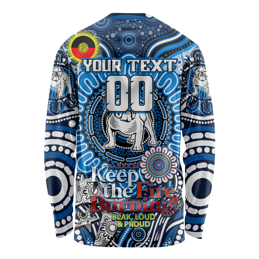 Custom NAIDOC Week 2024 Bulldogs Long Sleeve Shirt Mascot Rugby