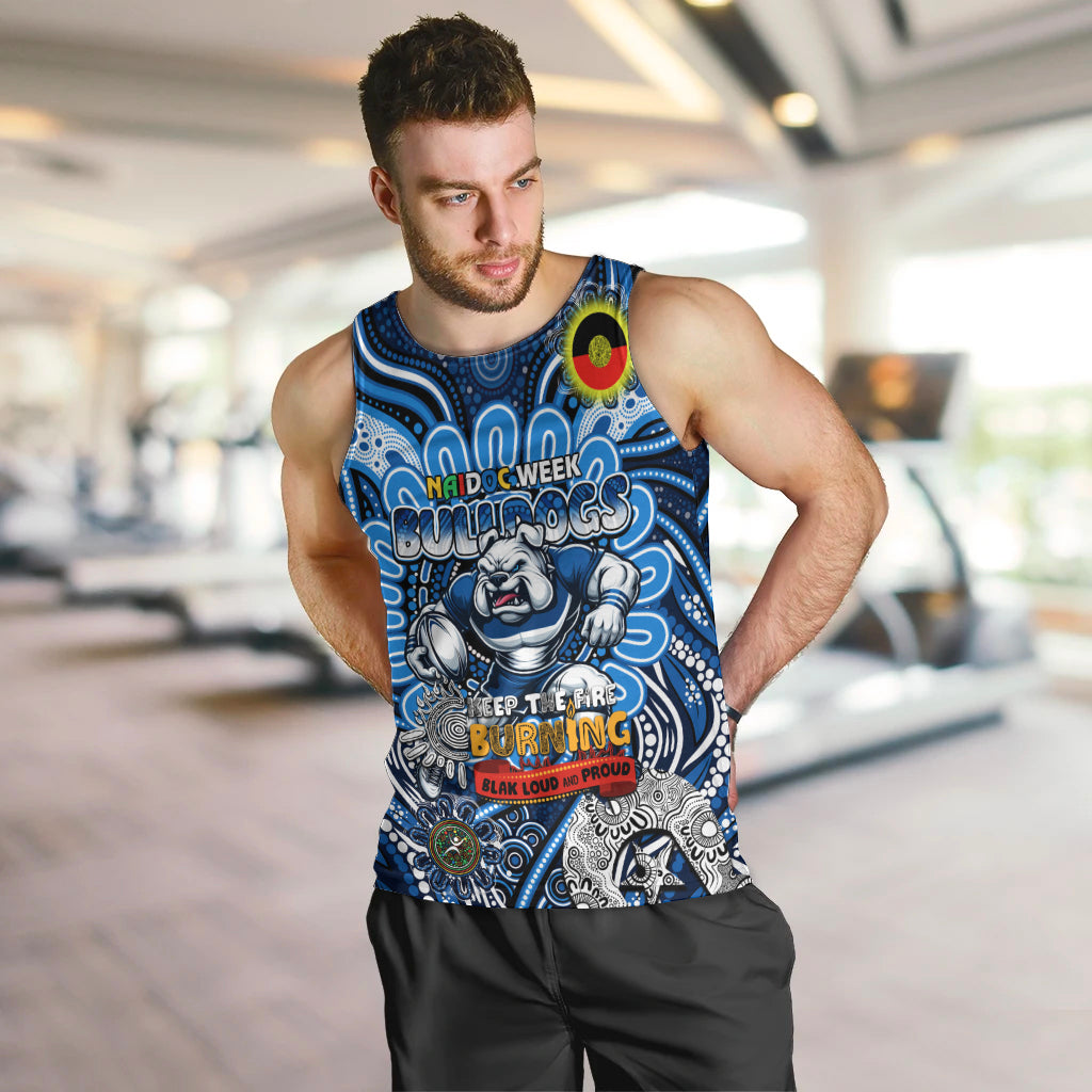 Custom NAIDOC Week 2024 Bulldogs Men Tank Top Mascot Rugby