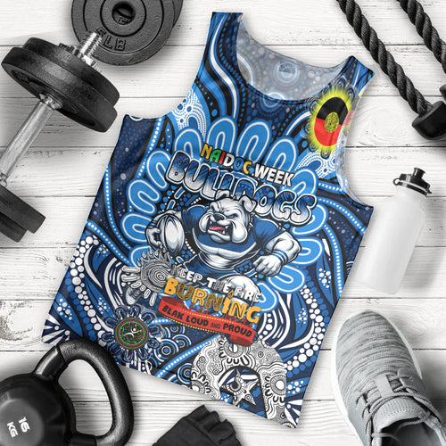 Custom NAIDOC Week 2024 Bulldogs Men Tank Top Mascot Rugby