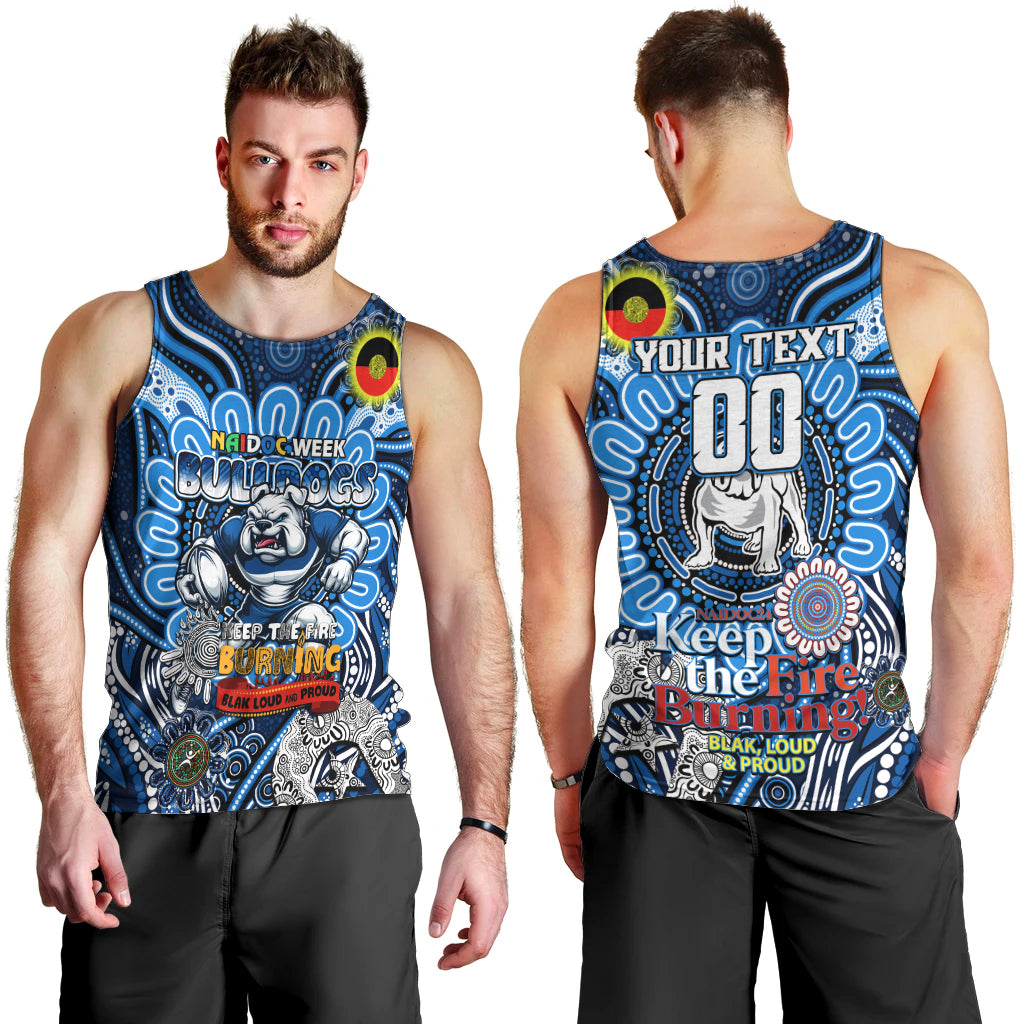 Custom NAIDOC Week 2024 Bulldogs Men Tank Top Mascot Rugby