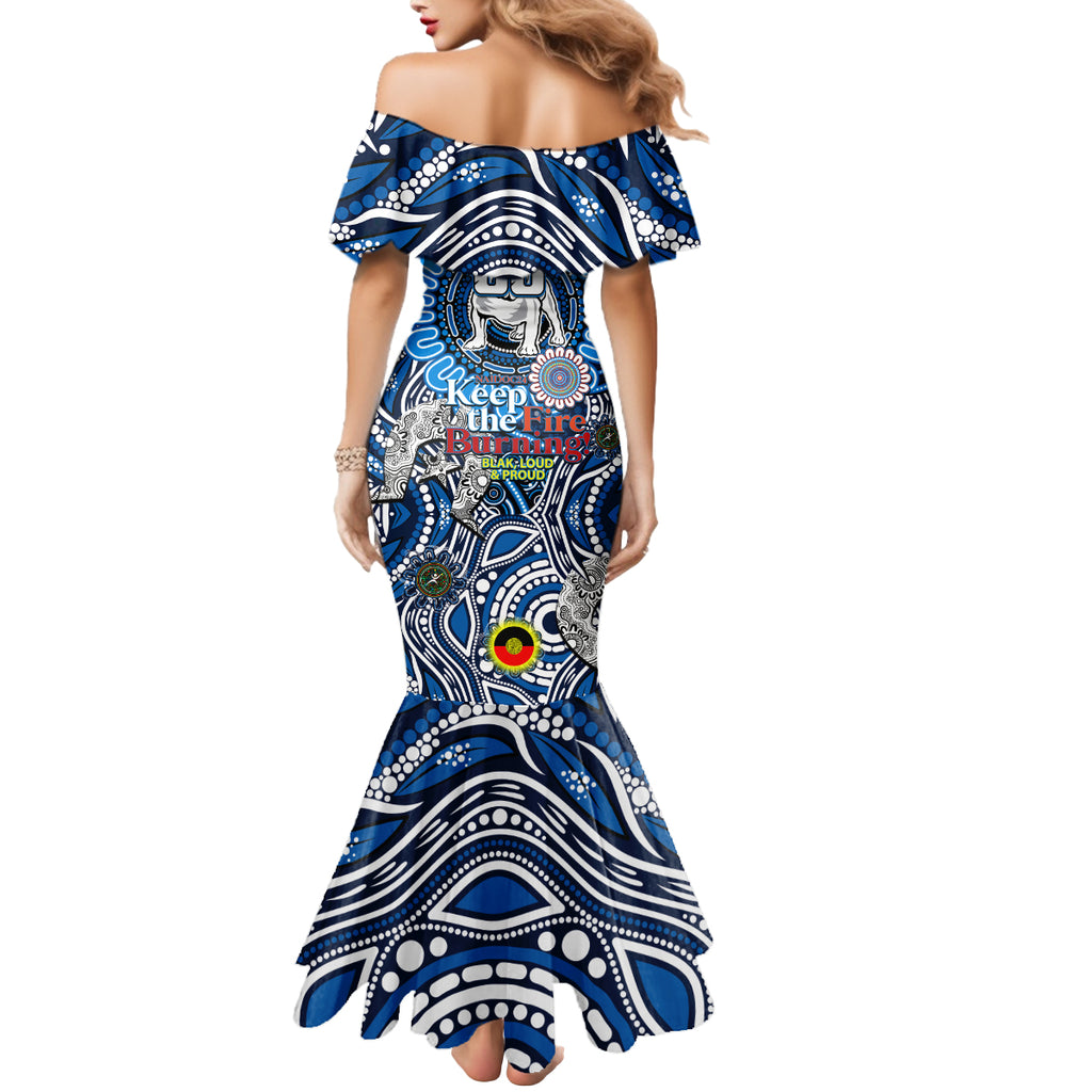 Custom NAIDOC Week 2024 Bulldogs Mermaid Dress Mascot Rugby